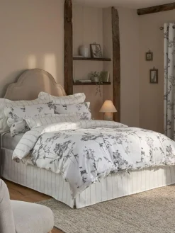 Discount Next Grey/White 200 Thread Count 100% Cotton Floral Duvet Cover and Pillowcase Set
