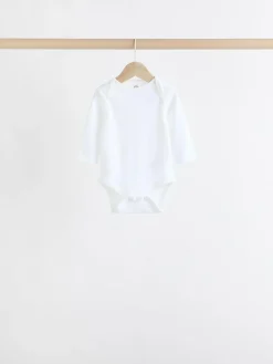 Next Grey/White Long Sleeve Bodysuits 5 Pack^BOY Bodysuits & Vests|Vests