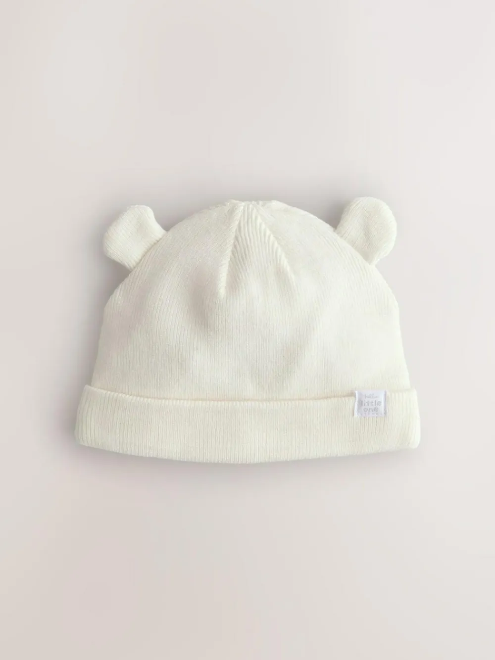 Next 2pack Rib Baby Beanie Grey/White