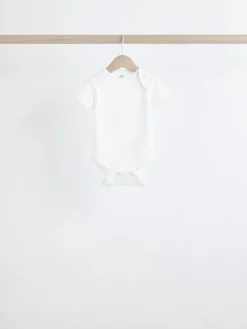 Next Grey/White Short Sleeve Bodysuits 5 Pack^BOY Bodysuits & Vests|Vests