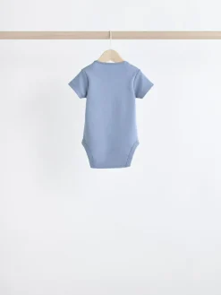 Next Grey/White Short Sleeve Bodysuits 5 Pack^BOY Bodysuits & Vests|Vests