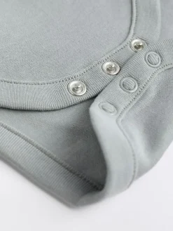 Next Grey/White Short Sleeve Bodysuits 5 Pack^BOY Bodysuits & Vests|Vests