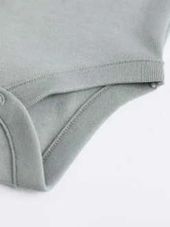 Next Grey/White Short Sleeve Bodysuits 5 Pack^BOY Bodysuits & Vests|Vests