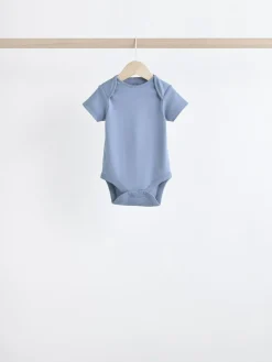 Next Grey/White Short Sleeve Bodysuits 5 Pack^BOY Bodysuits & Vests|Vests