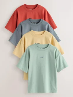 Next Short Sleeve Logo Chest Graphic T-Shirts 4 Pack (3-16yrs)^BOY T-Shirts|Tops