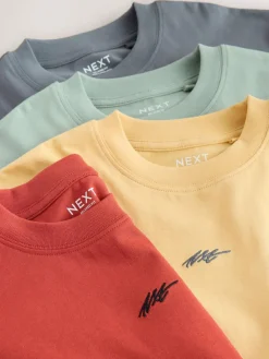 Next Short Sleeve Logo Chest Graphic T-Shirts 4 Pack (3-16yrs)^BOY T-Shirts|Tops
