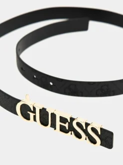 Guess Metal Logo Black Belt^Women Belts