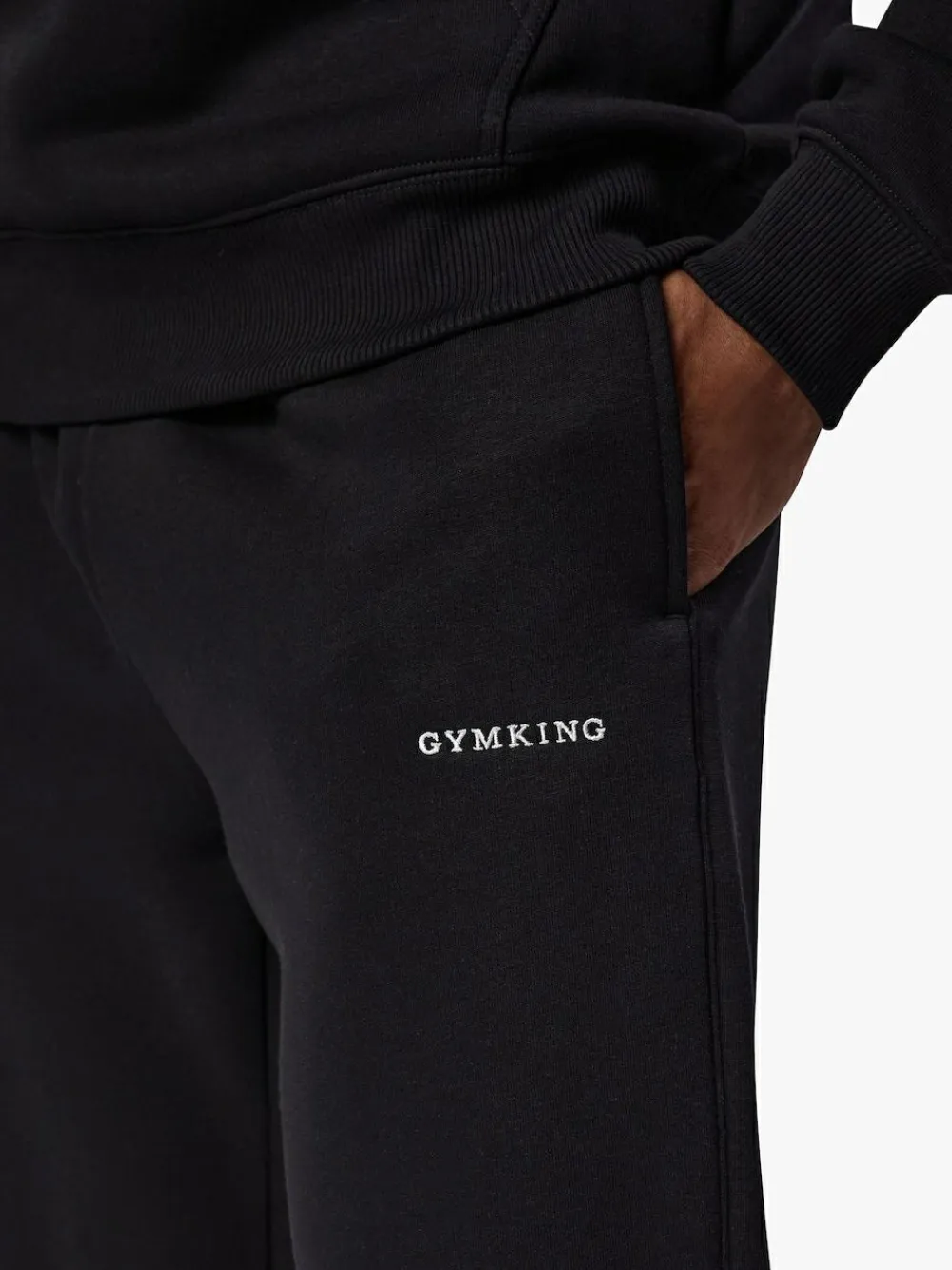 Gym King Black Linear Fundamental Joggers