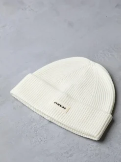 Gym King White Rib Knit Beanie^Women Hats