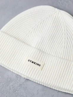 Gym King White Rib Knit Beanie^Women Hats