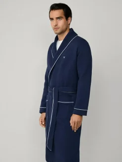 Hackett Blue Pure Cotton Waffle Robe^ Bathrobe