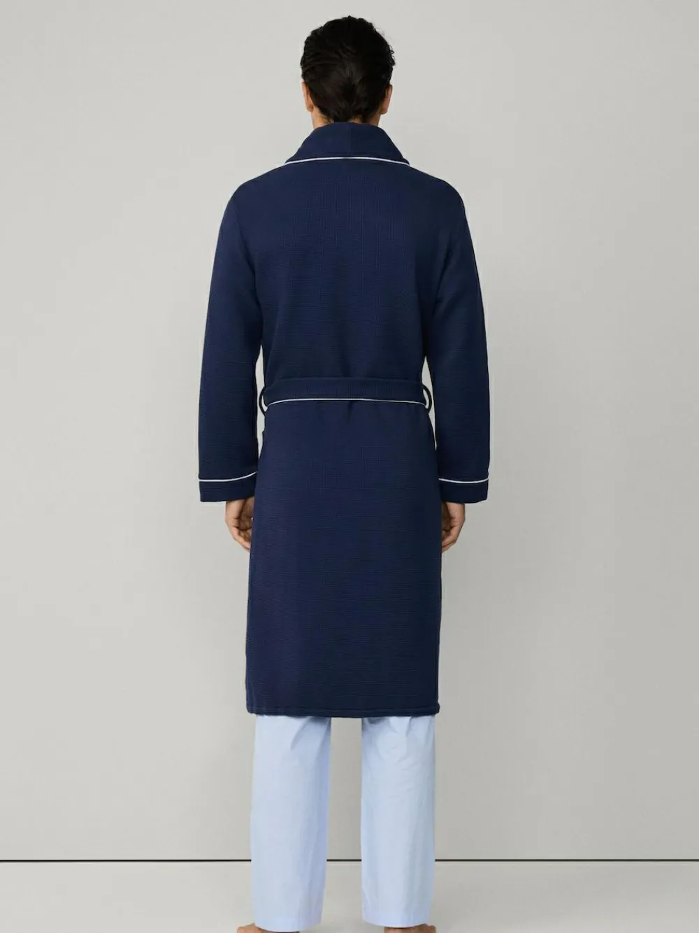 Hackett Blue Pure Cotton Waffle Robe^ Bathrobe