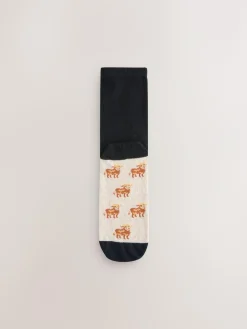 Next Hamish Highland Cow Footbed Ankle Socks 5 Pack^Women Socks & Tights