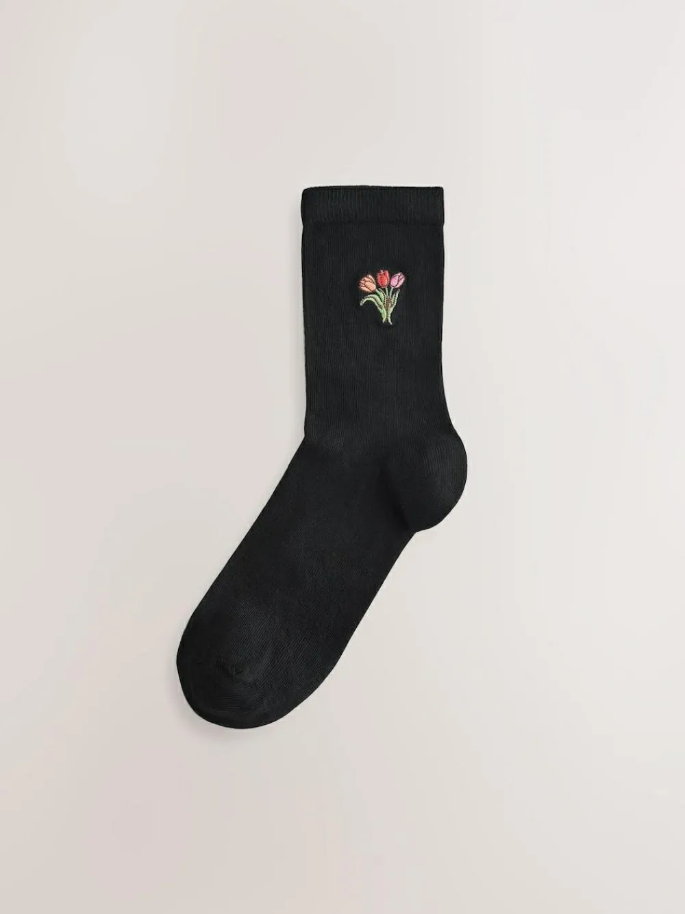 Next Hamish The Highland Cow / Tulips Embroidered Motif Ankle Socks 4 Pack^Women Socks & Tights