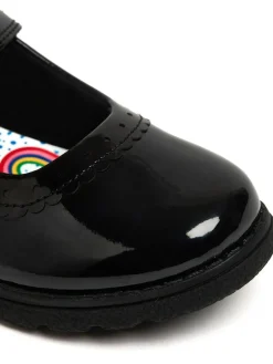 Online Harry Bear Black Patent Rainbow Girls School Shoes
