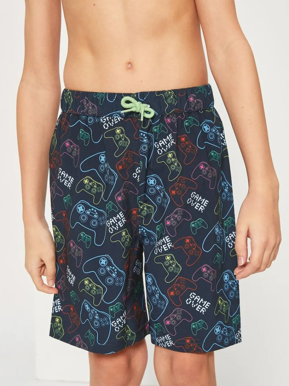 Harry Bear Blue Boys Gaming Swim Shorts