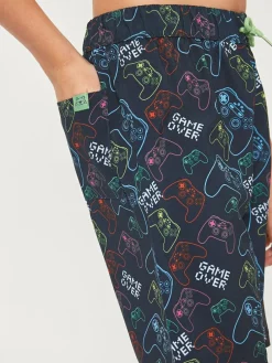 Harry Bear Blue Boys Gaming Swim Shorts