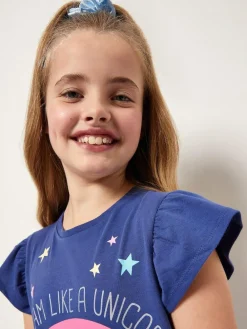 Harry Bear Grey Unicorn 100% Cotton Top And Short Set^ Shorts