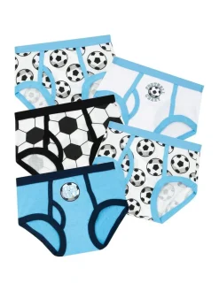 Harry Bear White Football 100% Cotton Underwear 5 Pack^BOY Underwear