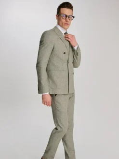 Harry Brown Giacomo Cotton Linen Double Breasted Suit Jacket^ Suits & Tuxedos