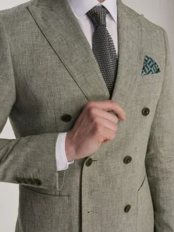 Harry Brown Giacomo Cotton Linen Double Breasted Suit Jacket^ Suits & Tuxedos