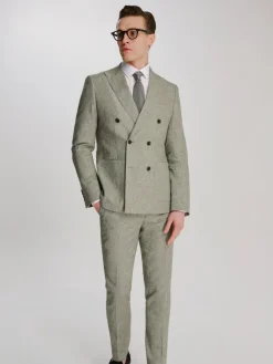 Harry Brown Giacomo Cotton Linen Double Breasted Suit Jacket^ Suits & Tuxedos