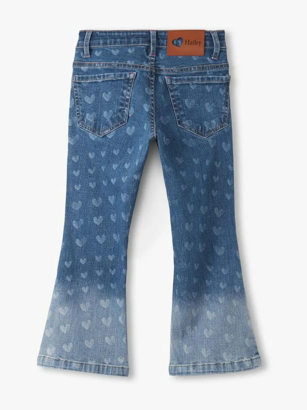 Hatley Blue Hearts Flared Leg Denim Jeans^ Jeans
