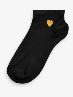 Hot Next Motif Trainer Socks 5 Pack Heart