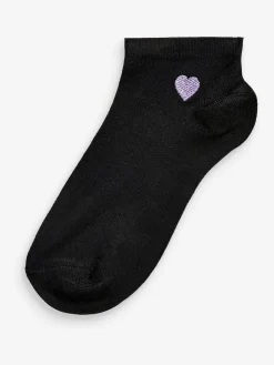 Hot Next Motif Trainer Socks 5 Pack Heart