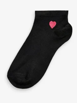Hot Next Motif Trainer Socks 5 Pack Heart