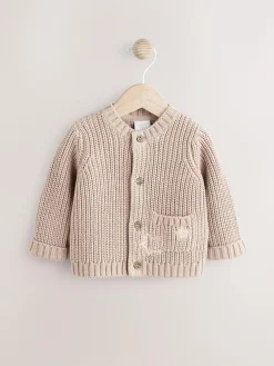 Next Chunky Knitted Embroidered Baby Cardigan^BOY Unisex|Baby Winter Clothing