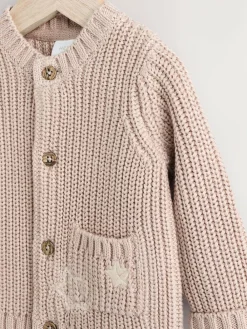 Next Chunky Knitted Embroidered Baby Cardigan^BOY Unisex|Baby Winter Clothing