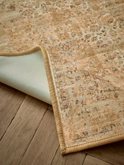 Next Washable Emporium Oriental Runner Honey Yellow