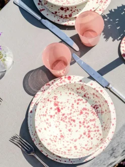 Hot Pottery 12 Piece Splatter Signature Dinner Set^ Dinner Sets & Pasta Bowls