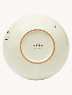 Sale Hot Pottery Set of 4 Splatter Pasta Bowls Blueberry