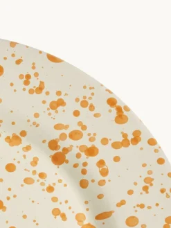 Best Hot Pottery Set of 4 Splatter Side Plates Burnt Orange