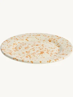 Best Hot Pottery Set of 4 Splatter Side Plates Burnt Orange
