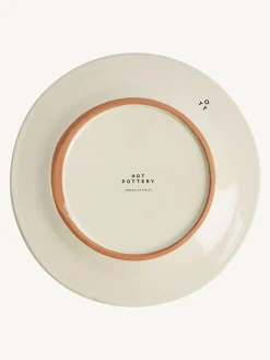 Best Hot Pottery Set of 4 Splatter Side Plates Burnt Orange