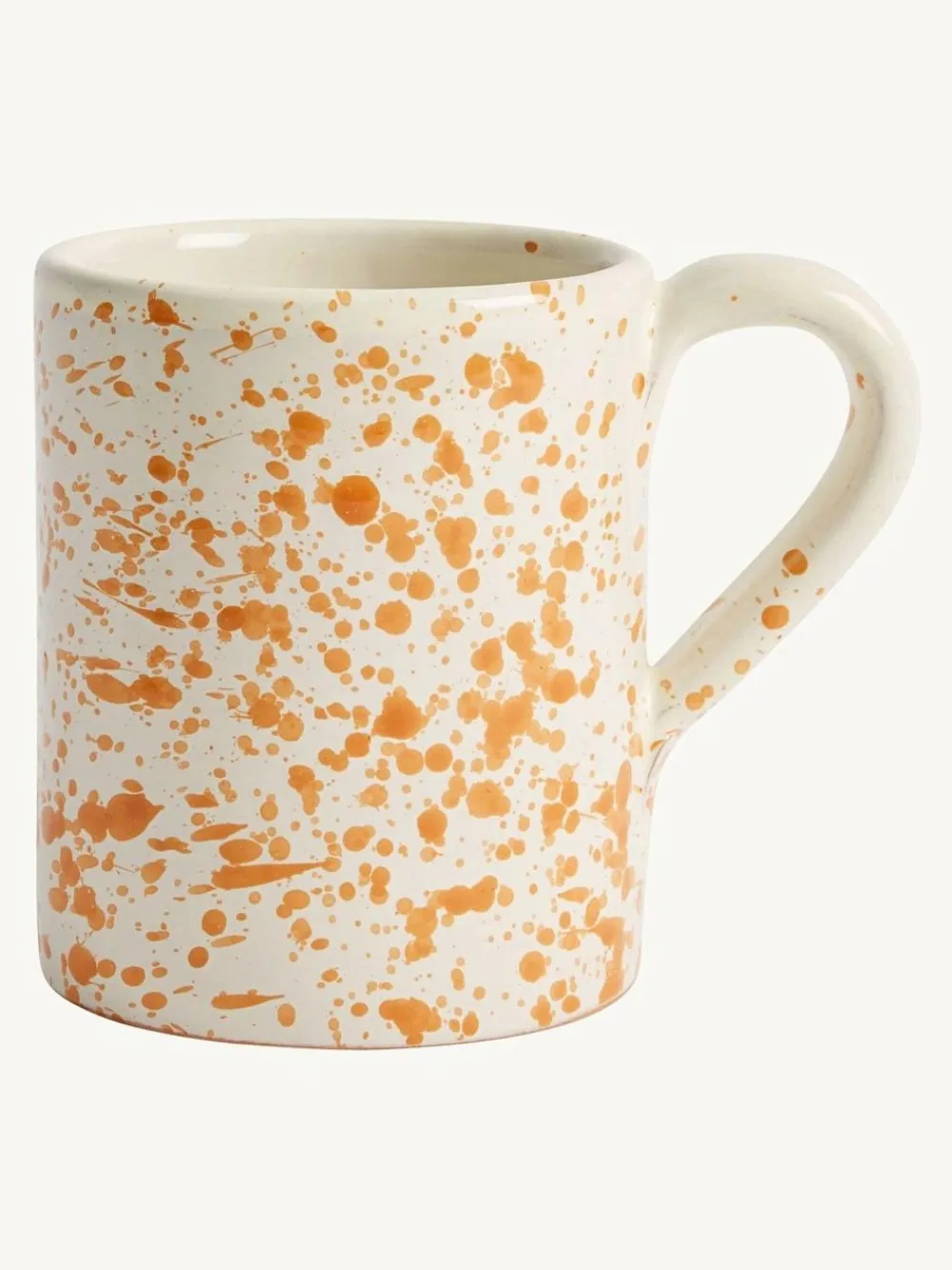 Sale Hot Pottery Set of 4 Splatter Mugs Burnt Orange