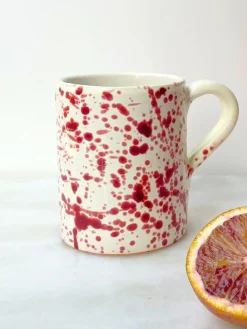 Hot Pottery Set of 4 Splatter Mugs^ Mugs & Cups