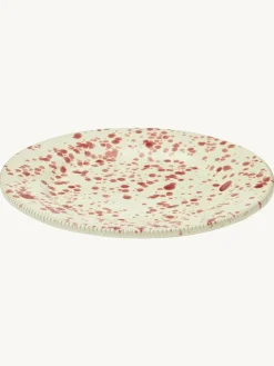 Outlet Hot Pottery Set of 4 Splatter Side Plates Cranberry