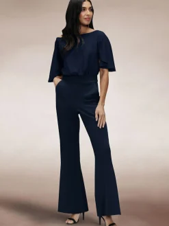 Online Hot Squash Blue Drop Shoulder Jumpsuit