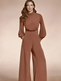 Hot Squash Wide Leg Jumpsuit with Blouson Sleeve^Women Jumpsuits & Playsuits