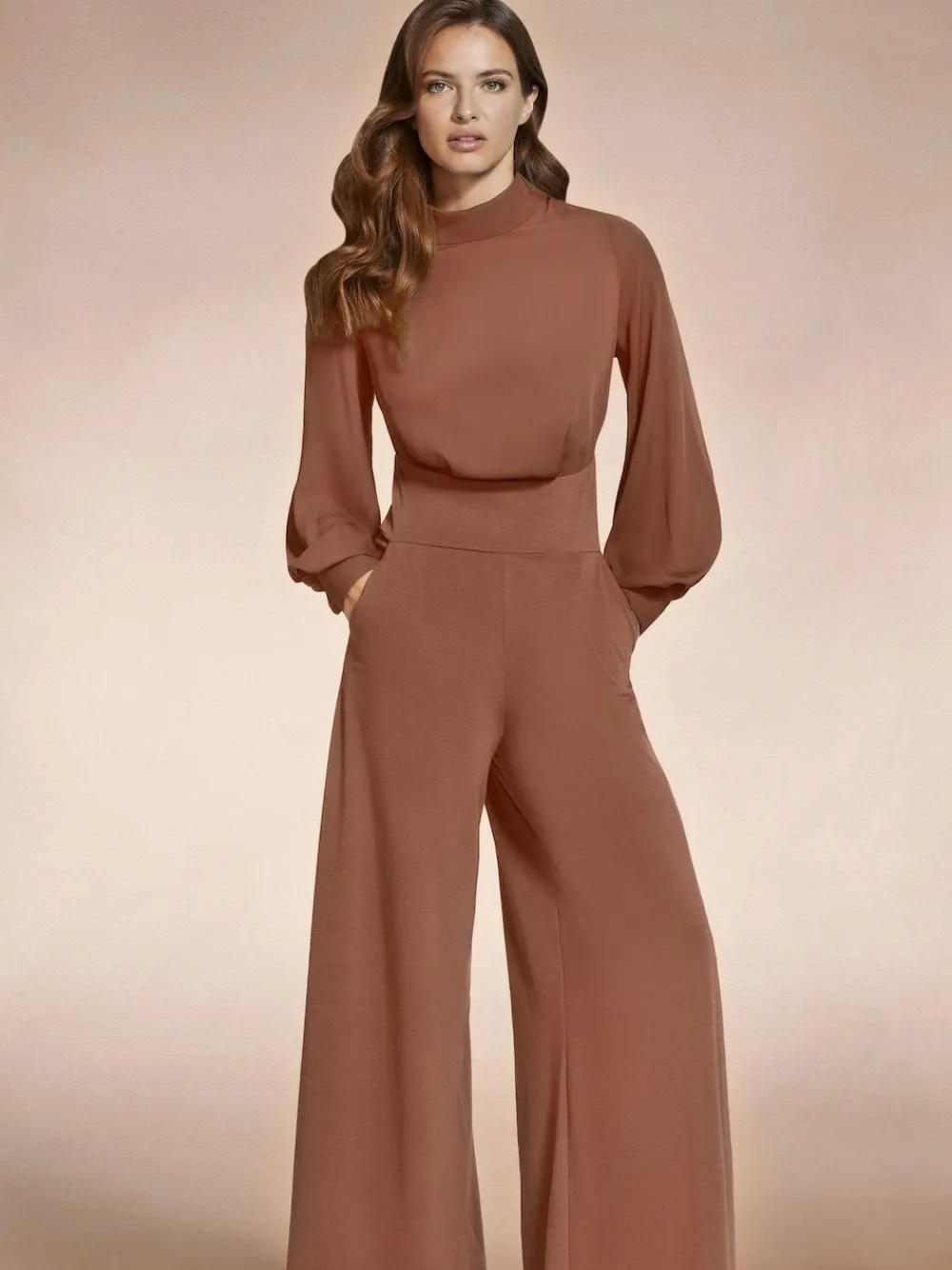 Hot Squash Wide Leg Jumpsuit with Blouson Sleeve^Women Jumpsuits & Playsuits