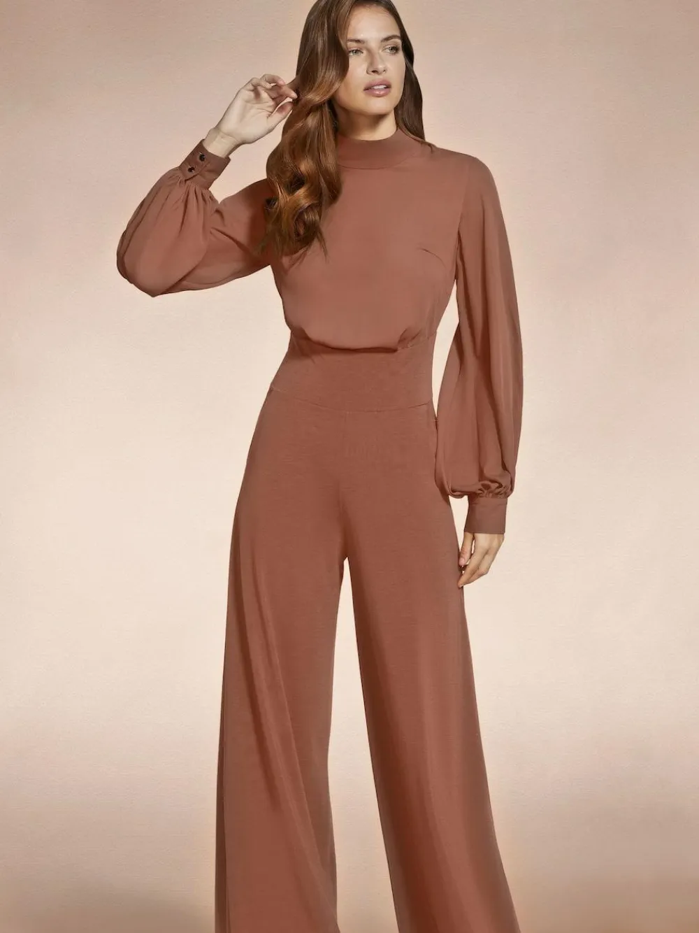 Hot Squash Wide Leg Jumpsuit with Blouson Sleeve^Women Jumpsuits & Playsuits