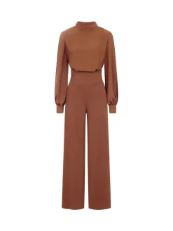 Hot Squash Wide Leg Jumpsuit with Blouson Sleeve^Women Jumpsuits & Playsuits