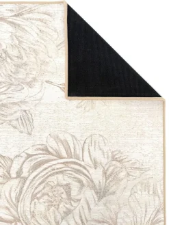 Sale Hug Rug Cream Muted Floral Print Runner