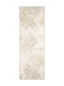 Sale Hug Rug Cream Muted Floral Print Runner