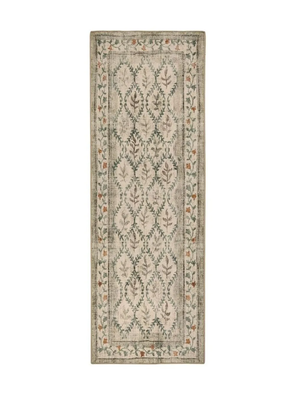Hug Rug Natural and Green British Made Washable English Garden Runner^ Rugs & Runners