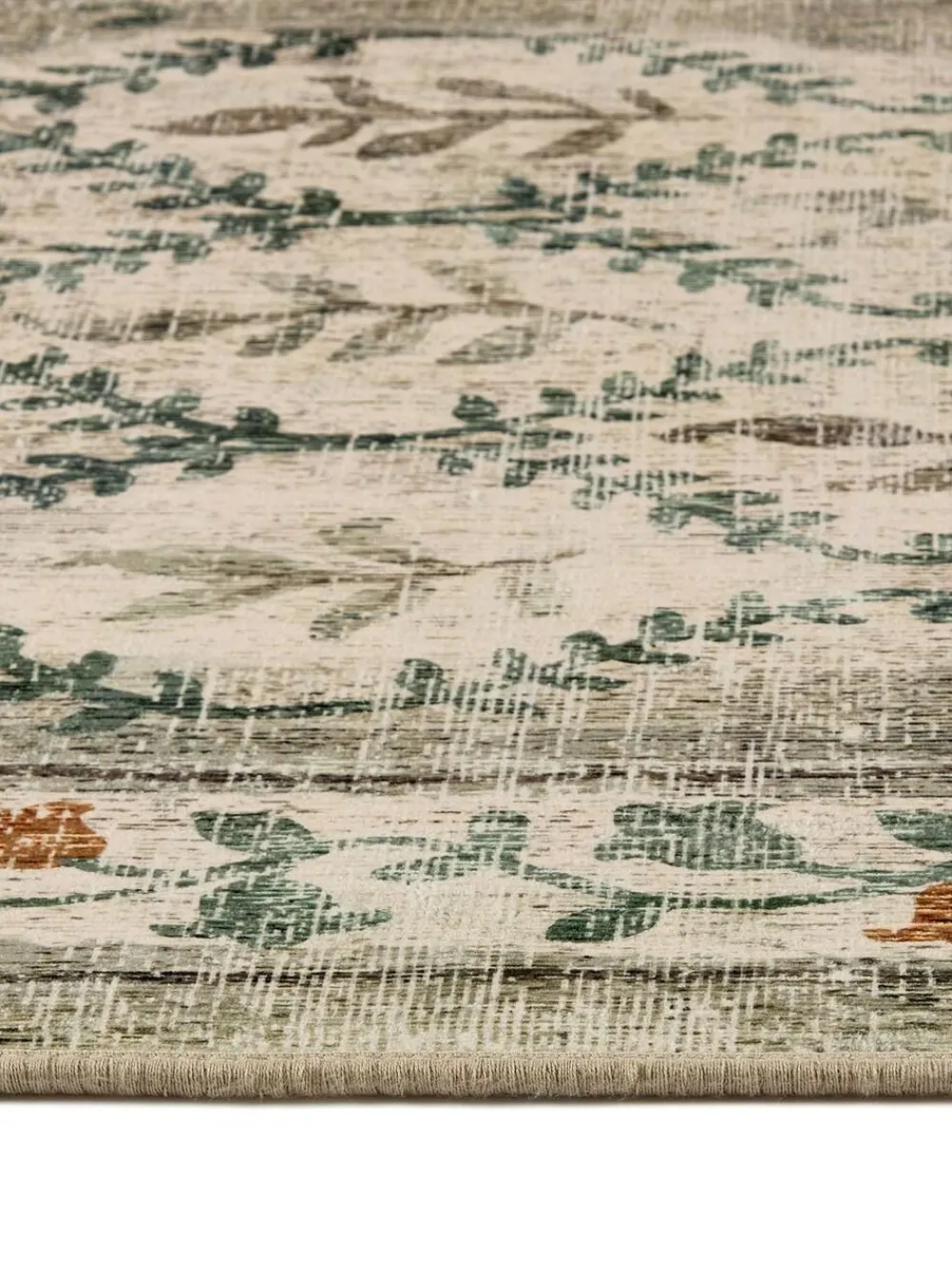 Hug Rug Natural and Green British Made Washable English Garden Runner^ Rugs & Runners